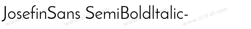 JosefinSans SemiBoldltalic字体转换